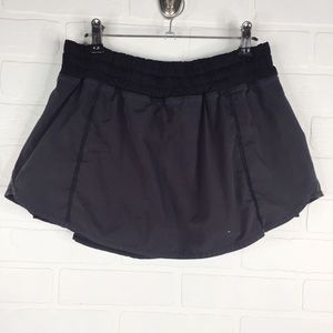 Lululemon Ruffle Back Skort Black Athletic 8